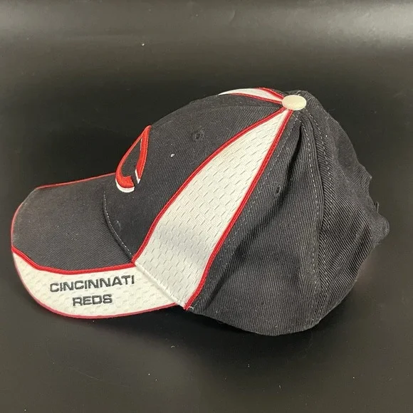 Cincinnati Reds '47 Brand Adult Adjustable MLB Black Red Cap Hat - Picture 2 of 10